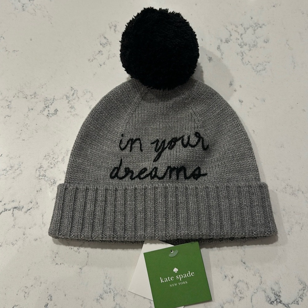 NWT Kate Spade New York ‘In Your Dreams’ Pom Pom Beanie